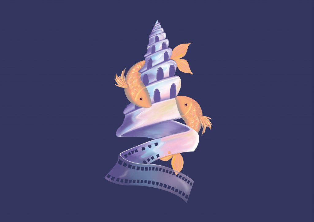 Affiche fictive pour le festival de court métrages Les Nuits en Or