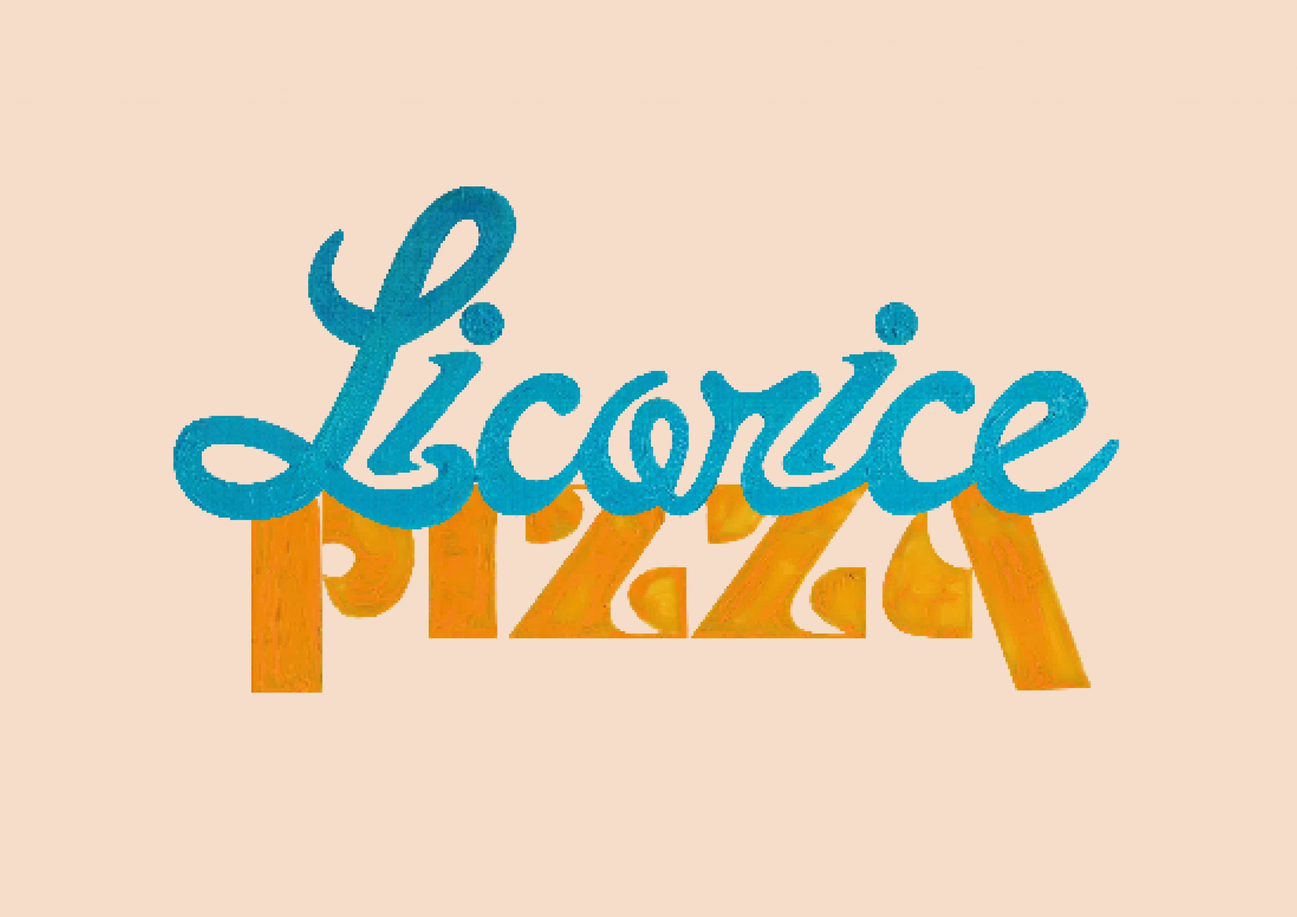 Concéption d'une affiche de cinéma pour le filme Licorice Pizza
