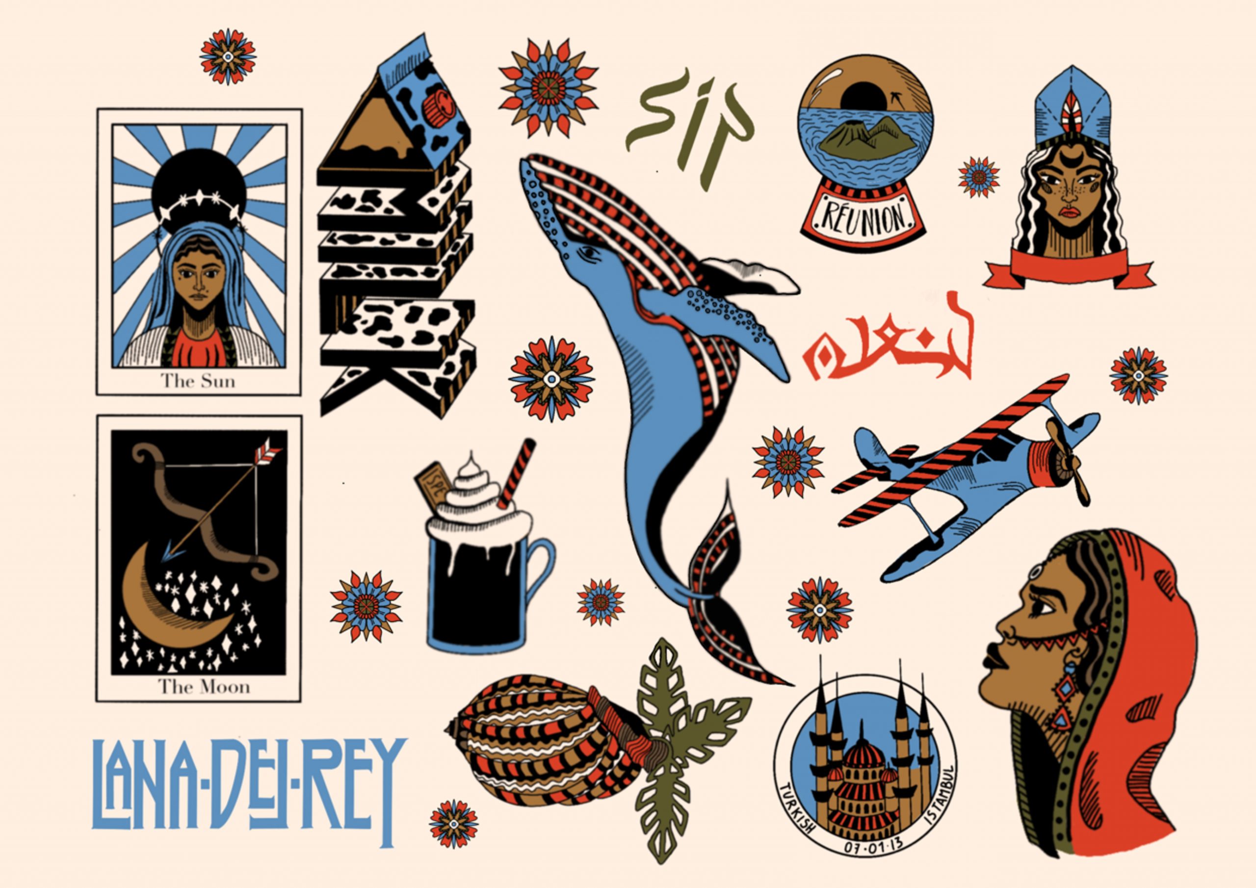 Planche de tatouage qui représente ma personnalité